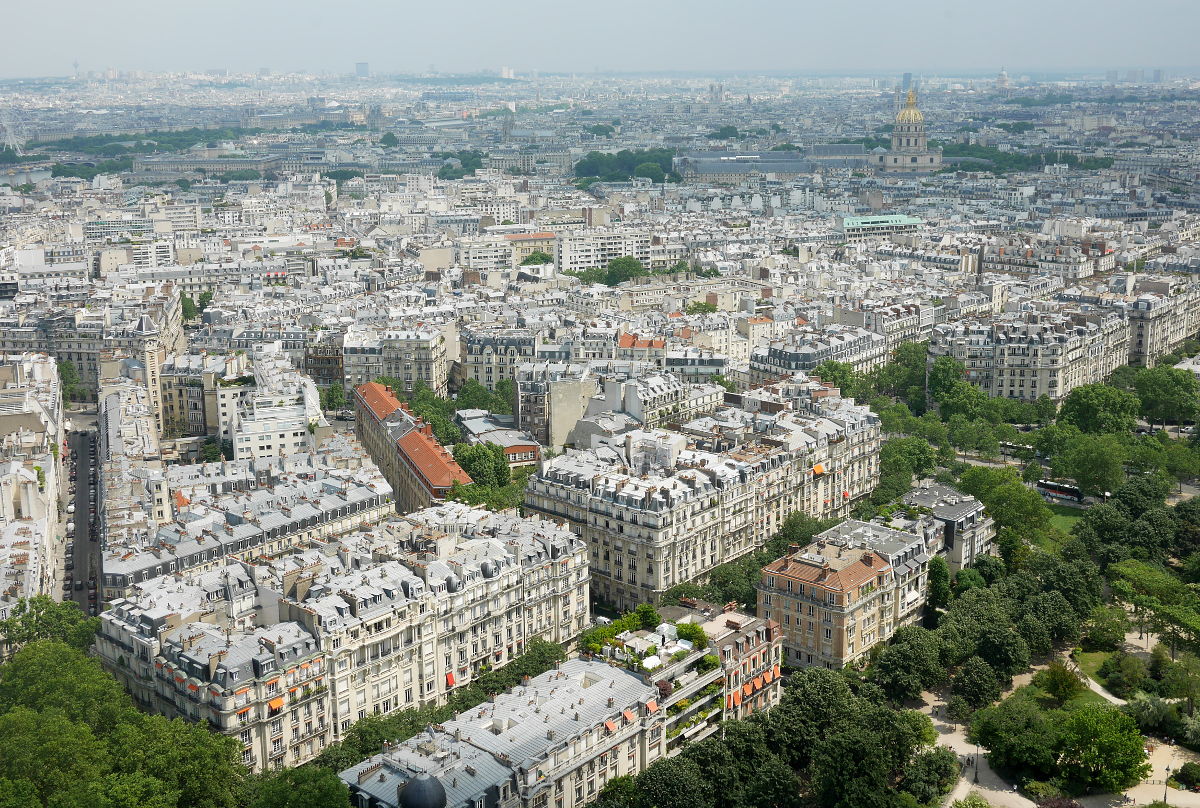 Paris skyline from Eiffel Tower